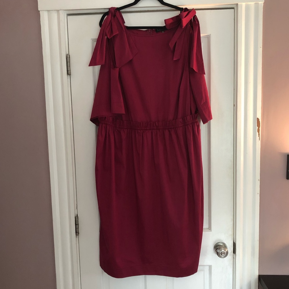 Eloquii Bow Tie Cold Shoulder Dress - Picture 4 of 9